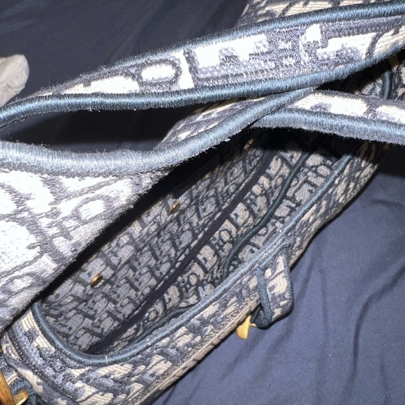 DIOR SADDLE BAG - Blue Dior Oblique Embroidery - Picture 2 of 10